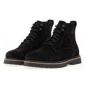 BIRKENSTOCK UNISEX HIGHWOOD LACE MID SUEDE BLACK BOOTS $230 EU 41 M 8 W 10